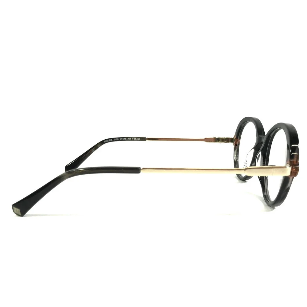 J.F. Rey Teens Petite Eyeglasses Frame PAULINE 0195 Black Gold Round 47-18-135